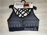 Reebok Women's Seamless Crop Top KESIA Black / Grey Polyamide ,Polyester,Elasta