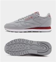 Mens Reebok Classic Leather Trainers Grey Red All Sizes BNIB Retro RCLGRM01