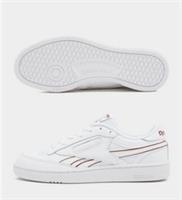 Mens Reebok Classic Club C Trainers All Sizes White Red Premium Leather RCCCRWB