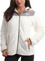 Reebok Womens Fleece Jacket Zip Up Cream Hooded - M Regular