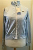 Reebok Womens Track Jacket Long Sleeve Pockets Zip Up Size 10 Uk BNWT Blue/White - 10 Regular