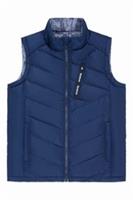 Reebok Mens Reversible Gilet Vest Puffer Vest Blue