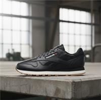 Mens Reebok Classic Leather Trainers UK Size 7 Black & White RRP £99