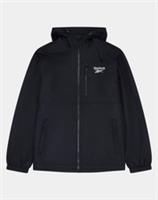 Reebok Mens Windbreaker Jacket Lightweight Zip Up Black