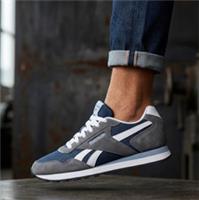 Mens Reebok Classic Suede & Nylon Trainers All Sizes Grey Blue Retro RGGBW
