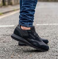 Mens Reebok Classic Suede & Nylon Trainers All Sizes Black Leather Retro 80s RCN
