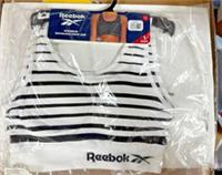 Reebok Sports Women Seamless Crop Top Bra KIRA White/ Black Stripe XS,M,L