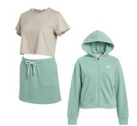 Girls Sportswear Hooded zip up jacket Tee Shirt and Skort ex-store MINT