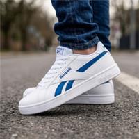 Mens Reebok Retro Style Trainers All UK Sizes White Blue Classics Court RCRWB