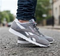 Mens Reebok Classic Suede & Nylon Trainers All Sizes Grey Leather Retro RCNGW