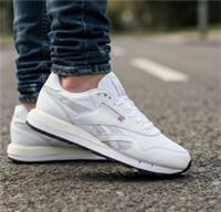 Mens Reebok Classic Leather & Nylon Trainers White All Sizes Retro 80s RCNWB