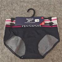 Reebok Womens Seamless Brief 2PK Black / Grey Marl - Small / 38 - S Regular