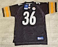Reebok NFL Pittsburgh Steelers Jersey LARGE / L Black Jerome Bettis 36 BNWT - 2XL Regular
