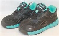 TODDLERS REEBOK MINIZIG ENERGY BLACK BLUE TRAINERS