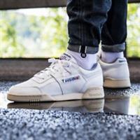 Reebok Workout Plus R12 Mens Leather Trainers White SIZE UK 7.5 7 8 Low
