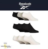 Reebok Trainer Socks Mens and Womens Unisex 'Foundation' Cotton 3 Pair Multipack - 11-12.5 UK Regular