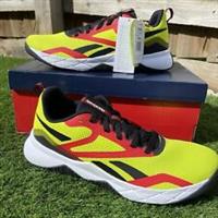 Reebok Men's NFX Trainers Training Shoes size UK 10.5 BNIB Acid yellow Gym Run