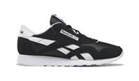 Reebok Classic Leather Nylon Black-White Men's Trainers Black (UK _9) Brand New