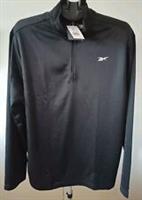 Reebok Black XL Workout Double Knit Quarter-Zip Sweatshirt - XL Regular