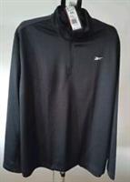 Reebok Black 2XL Workout Double Knit Quarter-Zip Sweatshirt - 2XL Big & Tall