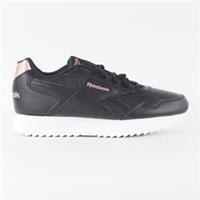 Womens Reebok Glide Ripple Double ID1961 Black Leather Lace Up Casual Trainers