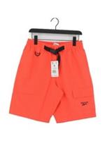 Reebok Men's Shorts M Orange Striped 100% Polyester Cargo New with tags