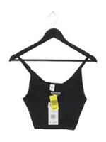 Reebok Women's Top M Black Cotton with Elastane Cropped New with tags