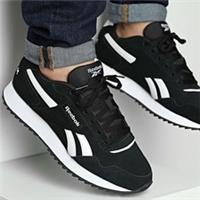 REEBOK CLASSIC GLIDE RIPPLE TRAINERS BLACK WHITE SIZE 10 EU 44.5 RRP £64.99