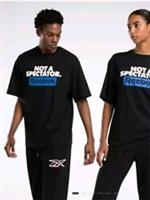 Reebok Black 'Not A Spectator' Tee Shirt Size Large - L Regular