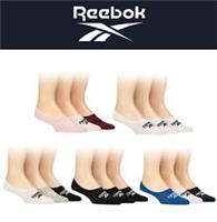Liner Socks Reebok Essentials Mens Womens Non Slip Heel Cotton Ped - 3 Pair Pack - 2.5-3.5 UK Regular