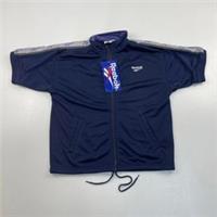 BNWT Boys Blue REEBOK Short Sleeved Track Top , Size Youth L