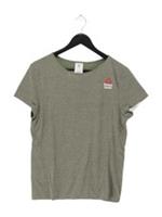 Reebok Women's T-Shirt M Green Nylon with Cotton, Polyester Basic New with tags