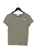 Reebok Women's T-Shirt XS Green Nylon with Cotton, Polyester Basic New with tags