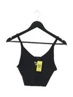 Reebok Women's Top XS Black Cotton with Spandex Cropped New with tags