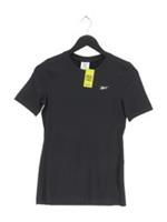 Reebok Women's T-Shirt XS Black Polyester with Elastane Basic New with tags