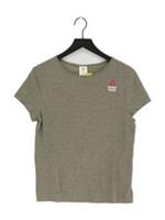 Reebok Women's T-Shirt M Green Nylon with Cotton, Polyester Basic New with tags