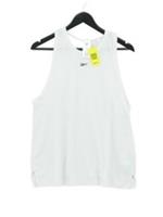 Reebok Women's T-Shirt L White 100% Polyester Sleeveless Basic New with tags
