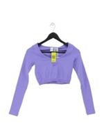 Reebok Women's Top XS Purple Nylon with Elastane Cropped New with tags