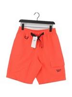 Reebok Men's Shorts M Orange Striped 100% Polyester Cargo New with tags