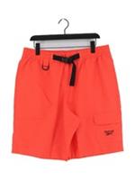 Reebok Men's Shorts XL Orange Striped 100% Polyester Cargo New with tags