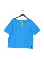 Reebok Women's T-Shirt L Blue Polyester with Elastane Basic New with tags