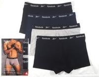 Reebok Mens Boxer Trunks 4 Colour Pack Grey Cotton Underwear Briefs Shorts BNWT - XL Regular