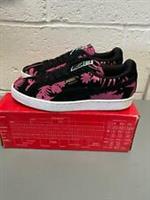 Women Puma Suede Classic Tropicalia Black/Pink Flower 356056 01 Size UK 3.5_4