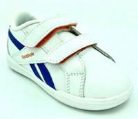 Reebok Boys Girls Infants White Faux Leather Trainers Shoes Sneakers Size 7 24