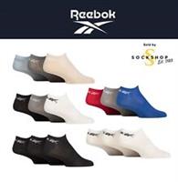 Reebok Trainer Socks Mens & Womens - 'Essentials' Recycled for Sports in 3 Pairs - 6.5-8 UK Regular