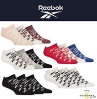Reebok Trainer Socks - Unisex Mens Womens 'Essentials' Logo Patterned Cotton 3pk - 6.5-8 UK Regular