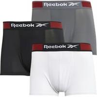 Mens Reebok Cotton Comfort 3 Packs Multi Trunks Size XL Elasticated Waist - XL Regular