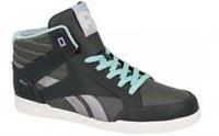 Reebok Girls Casual Hi Top Lace Up Trainers Grey Purple