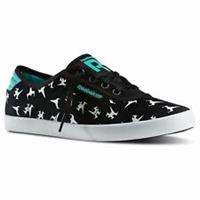 Reebok NC Womens Black Timeless Teal Blue Lace Up Pumps Plimsoles [M41810]