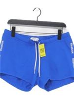 Reebok Women's Shorts M Blue Cotton with Polyester Sweat New with tags